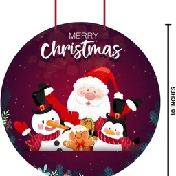 zencrafts ZC05607MerryChristmasWallHanging/Door Hanging for Home Hanging Ornaments Pack of 1 image 3