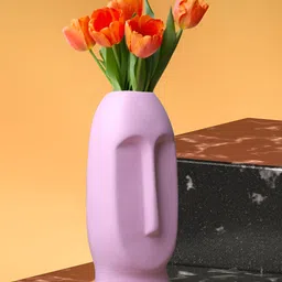 GW CREATIONS Pink Face Shaped Flower Vases image 2