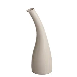 ExclusiveLane Minimalistic Tilted White Ceramic Vases image 5