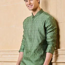 Tasva Floral Printed Mandarin Collar Straight Straight Kurta With Churidar image 3