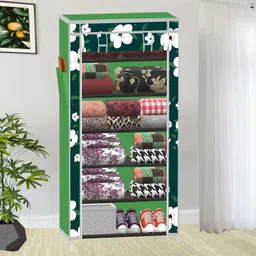 zenvexyo 6 Tire Foldable Collapsible Wardrobe Storage Organizer Almirah Cloth Rack PP Collapsible Wardrobe-picture-19