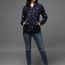 ewools Women Full Sleeve Printed Hooded Sweatshirt image 5