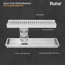 ruhe Floor Stainless Steel Push Down Strainer image 4