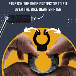 third dimension Universal Bike Shoe Protector with Adjustable Slot Design (PACK of 2) Gear Shift Collar image 3