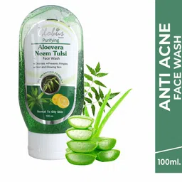 Globus Remedies Set of 5 Purifying Aloe Vera Neem Tulsi Face Wash - 100 ml Each image 4