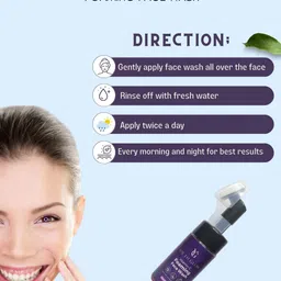 Queue Paraben Free Youth Glow Vitamin C Foaming Face Wash - 100 ml image 3