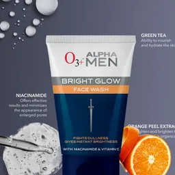 o3 O3+ Alpha Men Bright Glow Face Wash to Fight Dullness - 50 ml image 3