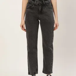 PARIS HAMILTON Women Charcoal Boyfriend Fit High-Rise Light Fade Jeans-picture-20
