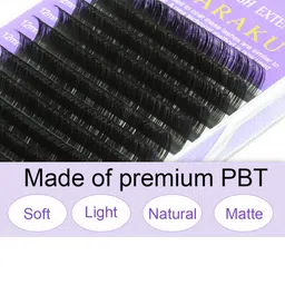 NAGARAKU Individual Premium Classic Matte Synthetic 16 Rows Eyelash Extensions - Curl D image 4