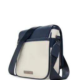 ALDO Men Colourblocked Structured Leather Sling Bag image 2