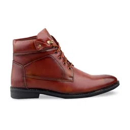KRAASA Men Textured Mid-Top Regular Boots image 3