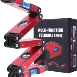 tilecrafted Multi-Function Foldable Level?Magnetic level?28 Inch Multi-Angle Measurement Angle Measurement Woodworking Tools 4 Easy-Read Level Bubbles 45°/90°/180° Magnetic Engineer's Precision Level-picture-19