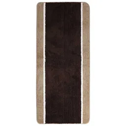 saral home Brown Microfibre 55 x 24 Inches Machine Made Floor Runner image 2