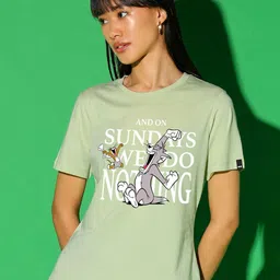 Bewakoof Sundays We Do Nothing Graphic Printed T-shirt-picture-30