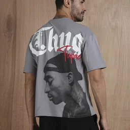 PRONK Men Typography Printed Applique T-shirt with Mask-picture-15