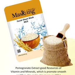MasKing Pack of 5 Beauty Rice Facial Sheet Mask 20ml image 3