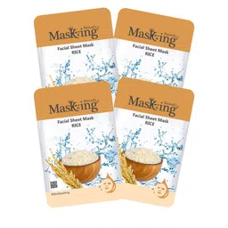 MasKing Unisex Pack Of 4 Rice Facial Sheet Mask image 2