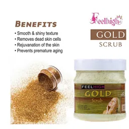 FEELHIGH Set of Gold Face Scrub & Mask - 500 ml each image 3