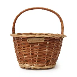 HABERE INDIA Bohemian Brown Self Design Regular Tote Basket Organiser image 4