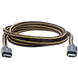 stuffcool KNIGHT-BLK Type C to Type C 3.2 Feet (1M) Cable (Colour Woven Cable, Black) image 5