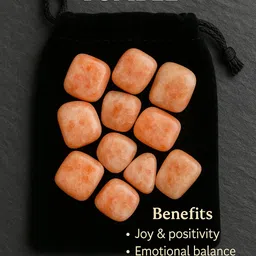 ababilcrystal SUNSTONE TUMBLE STONE Polished Angular Crystal Stone image 3