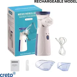CRETO Mesh Nebulizer Rechargeable Portable for Adults and Kids (Built-in Battery) Nebulizer-image-54
