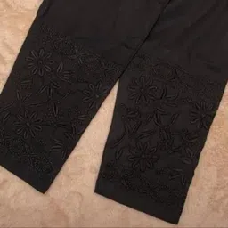 kuber creations Cotton Lycra Blend Embroidered Women ["Black"] Salwar-picture-38