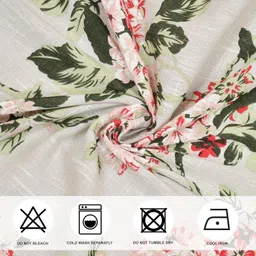 the linen company 274 cm (9 ft) Long Door Cotton Transparent Curtain (Pack Of 2) image 4