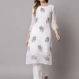 sofisty Women Embroidered Georgette Straight Kurta-picture-11