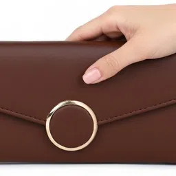 claspnclutch Casual, Formal Brown Clutch image 1