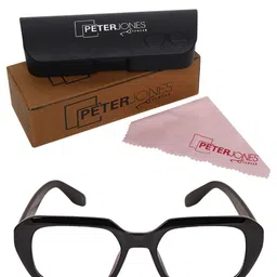 Peter Jones Eyewear Unisex Black Full Rim Square Frames Computer Glasses image 5