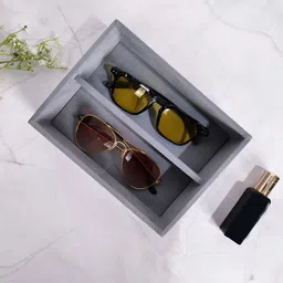 La Trove Grey Textured 2 Slot Sunglass Tray-picture-32