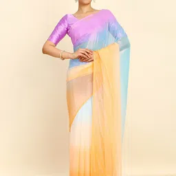 Soch Ombre Pure Chiffon Saree-picture-18