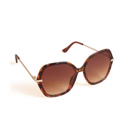 Accessorize London Women's Brown Soft Hexagon Sunglasses-picture-43