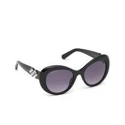 SWAROVSKI Women Cateye Sunglasses with UV Protected Lens SK0224 54 01B-image-69