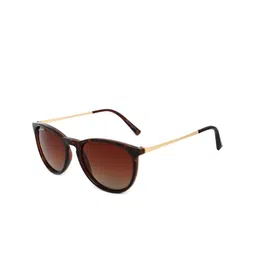 Micelo Martin Unisex Brown Lens & Black Round Sunglasses with UV Protected Lens-picture-17