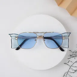 The Roadster Lifestyle Co. UV Protected Lens Navigator Square Sunglasses mrf silver blue-picture-18
