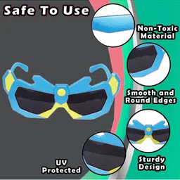 Babymoon Kids Cateye Sunglasses with UV Protected Lens AC072_Sunglasses_Action_Blue image 2