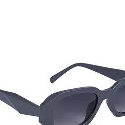 NuVew Unisex Rectangle Sunglasses With UV Protected Lens ES_16536-31-NW-9272-GRY-mGRY-RT image 2