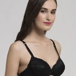 MAKCLAN Women Medium Coverage Underwired Lightly Padded Plunge Bra image 4