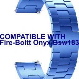 ACM Watch Strap Metal Steel for Fire-Boltt Onyx Bsw183 Smartwatch Blue Smart Watch Strap-picture-20