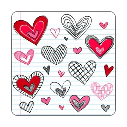 ARTBUG 4 Pcs White & Red Love Quotes Typography Printed Wooden Coasters image 4