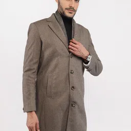 roadster Polyester Solid Coat For Men image 3