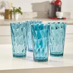 debrifo (Pack of 12) Pack of 6) TWISTER Shape Unbreakable Plastic Glasses Glass Set Water/Juice Glass-picture-48