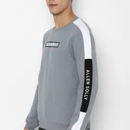 allen solly Men Full Sleeve Solid Sweatshirt image 2