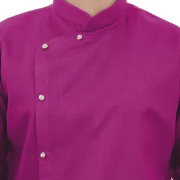 tibra collection Men Solid Cotton Blend Asymmetric Kurta image 4