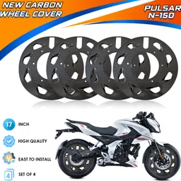 New Carbon Pattern Pro Disc Wheel Cover 17 inch Set of 4 For Bajaj Pulsar N 150 Bike Fairing Kit-image-48