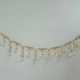 indie decor Crystal & Pearl Beaded Toran for Main Door, Diwali & Festive Home Decor Toran-picture-11