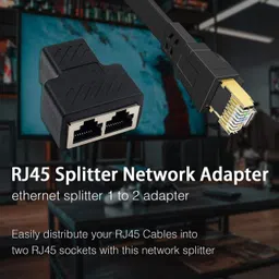 Sancy RJ45 Network Splitter Adapter – 1 Male Plug to 2 Female Jacks Wireless Ethernet Lan Adapter compatible with Windows image 5