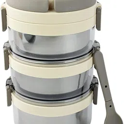 drumstone 3-Tier Stainless Steel Lunch Box–Food Container, Spoon for Office & School Meals 3 Containers Lunch Box-picture-13